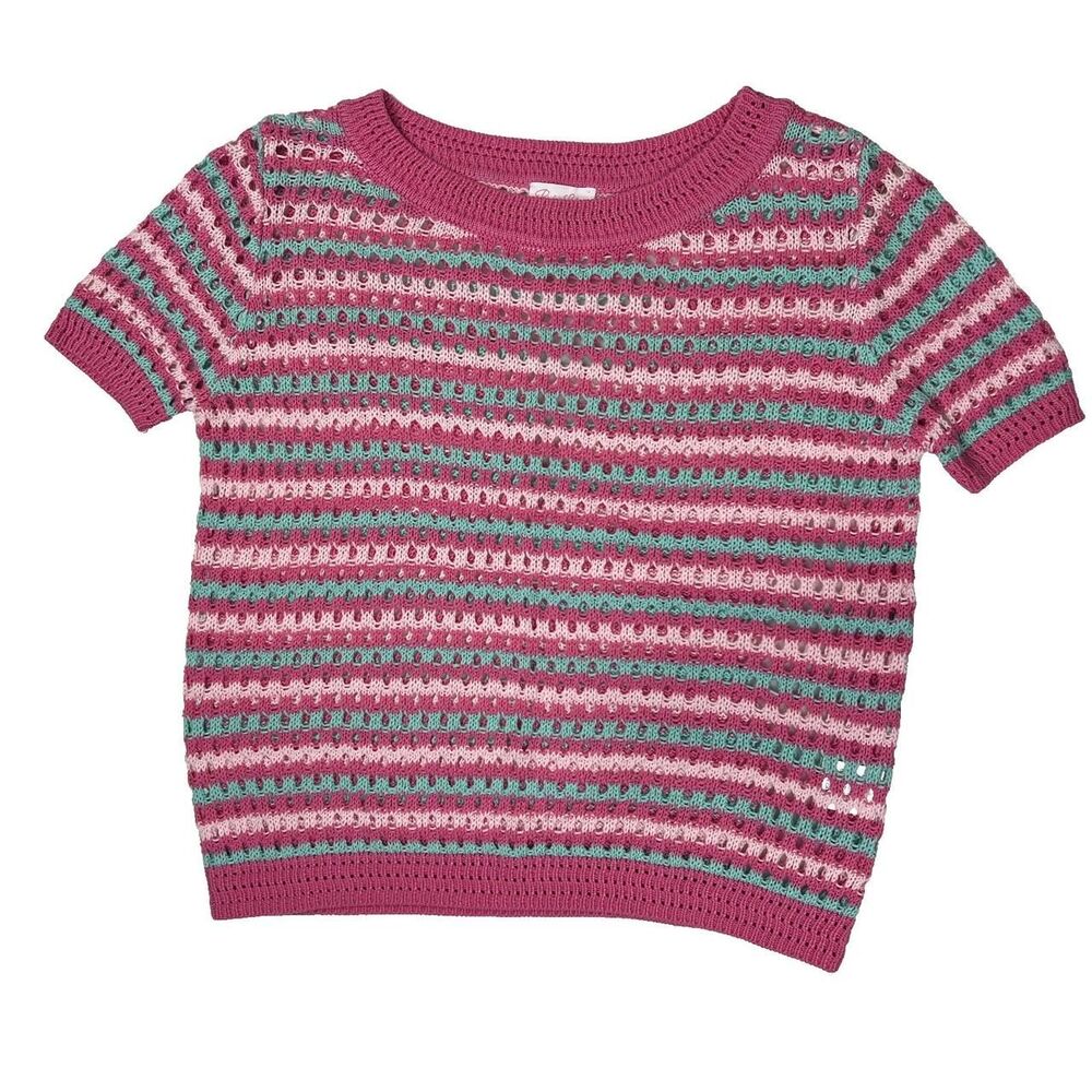 Pink-lily Women's Pink and Green Jumper